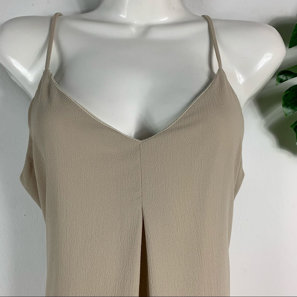 PHANUEL Beige A Line Spaghetti Strap Mini Dress S - Picture 3 of 7